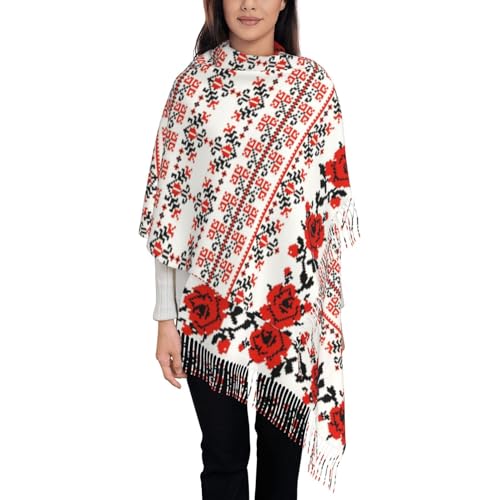 WURTON Cow Fur Print Women Pashmina Scarf Wrap Shawl, Mom Grandma Wife Girlfriend Holiday Gift3