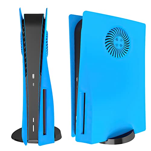 Image of Face Plate Cover Shell with Cooling Vents for PS5 Disc Edition Console Faceplate, Accessories Compatible with PlayStation 5 Protective Replacement Panels (Starlight Blue)