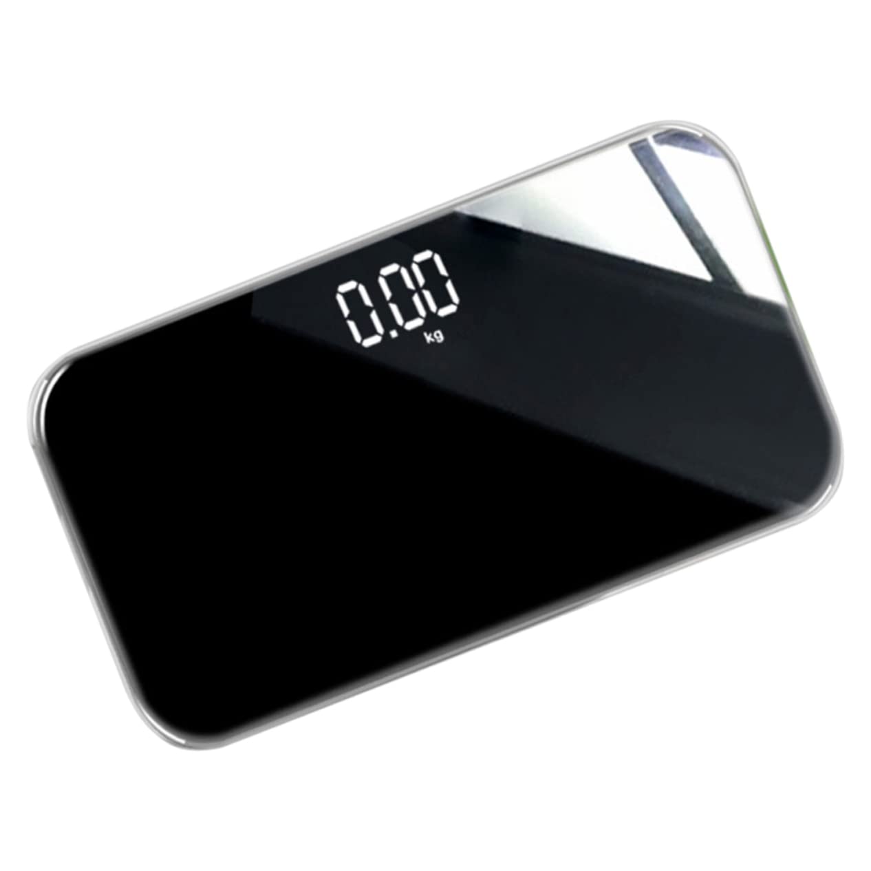 Báscula de Pesaje Corporal Digital Recargable, Báscula para Peso Portátil Superficie de Espejo y Sensores de Alta Precisión, Adecuado para Uso en Baño, Casa y Viajes