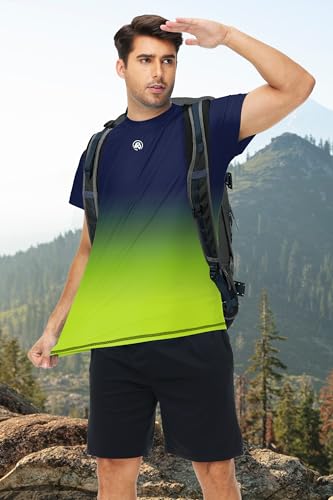 Image of AOBUTE Mens Swim Shirts Short Sleeve UPF 50+ Sun Shirt Quick Dry Rash Guard Fishing Swimming Shirt