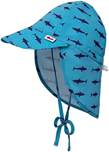 Baby Sun Hat UPF 50+ Uv Ray Sun Protection Infant Summer Swim Hat with Neck Flap Toddler Hats for Boys Girls Shark
