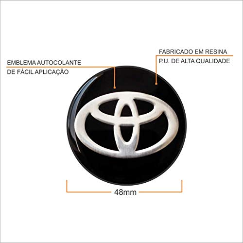 Jogo Calota Aro 15 Europa Premium Toyota + Emblema Resinado (Corolla Etios Yaris)