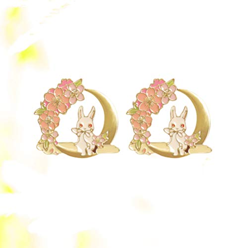 SOIMISS 2 peças de broches chiques de design de coelho doce lindos e elegantes broches de liga para