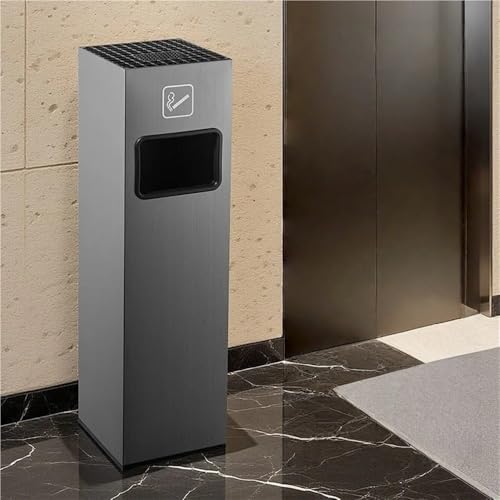 Elegant Indoor Outdoor Trash Can with Removable Inner Bucket - Durable Iron & Paint Finish - Perfect for Offices, Hotels, Home Use & Waste Management