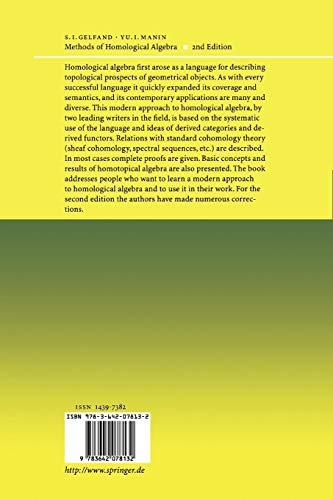 Methods of Homological Algebra