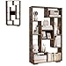 HOMASIS Libreria Scaffale con 9 Scomparti, Scaffale Aperto a Cubo, Libreria Verticale in Legno, Mobile Portaoggetti con Protezione Antiribaltamento, Divisorio per Soggiorno, 70x20x120cm (Industriale) immagine