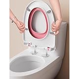 Fangool Asiento de inodoro en forma de U, cierre lento, tapa con tapa para niños, adultos y niños, fácil de instalar