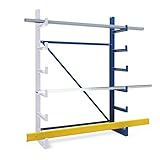 kragarmregal einseitig leicht REGALWERK eK Kragarm-Anbauregal, einseitig, BxTxH 1250x620(500) x2000 mm, 1 Ständer, 5 Kragarme, 6 Lagerebenen, Ar