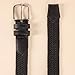 Amazon Essentials Men's Stretch Woven Braid Belt for Jeans, Black, 44