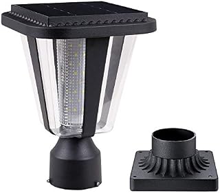 LOVUS Solar Post Light, 6000K Outdoor Solar Post Lantern LED Light with 3-Inch