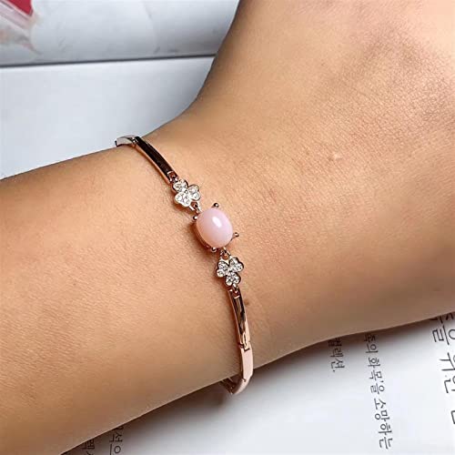 Opale rose 925 bague en argent massif de qualité supérieure