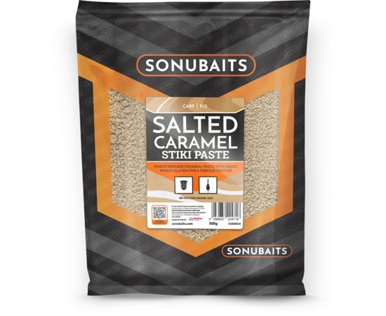 Sonubaits Salted Caramel Stiki Paste 500g | Coarse Fishing Pellet Paste with Fibrous Texture | Clings to Hooks | Ideal for Carp and F1’s | Slow Breakdown | Code S1840024