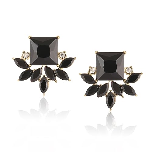 ATIMIGO Vintage Rhinestone Crystal Cluster Drop Earrings Art Deco Hypoallergenic Earrings for Women Wedding Bridal Prom Formal