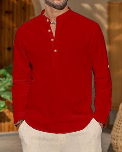 Image of Univibe Men Solid Cotton Blend Straight Kurta Shirt