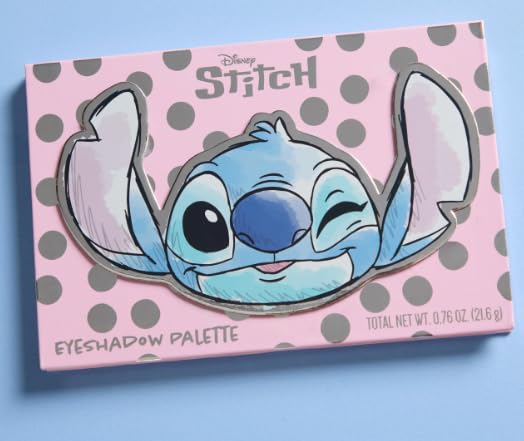Taste Beauty Stitch 12 Color Eyeshadow Palette with Mirror, Pink Polka Dot Design