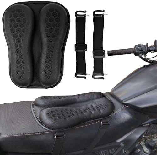 Foldable Motorcycle Gel Seat Cushion – 3D Breathable Pad For Long, Comfortable Rides