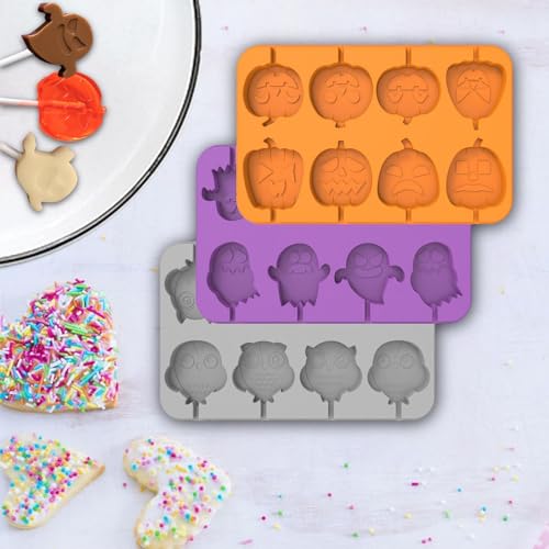 Molde de silicona para caramelos de Halloween que evita roturas al desmoldar dulces caseros 7