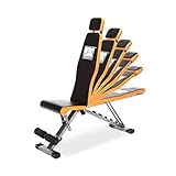 HSBAIS Hantelbank Verstellbarer, Universale Fitness Bank Multifunktion Sit-ups Bank Training Beinstrecker Kraftstation,Black_104x34x42cm