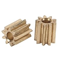 2 Stück Motorritzel, für Duplo-Messing-Getriebe, Geeignet für Getriebeersatz 0,4 9 T-Stück, Intelli-Lok-Modulzähne