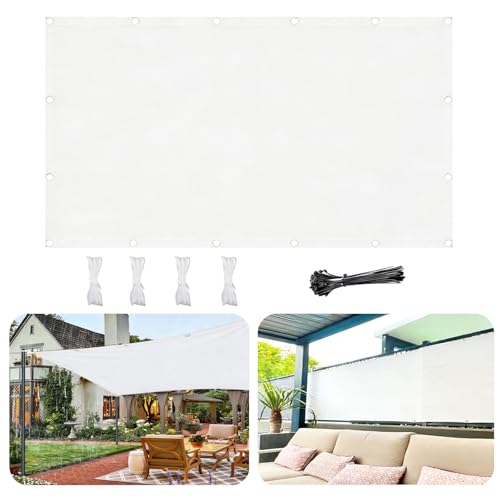 Voile imperméable rectangulaire 2,5x6m avec œillets pour balcon et terrasse - 2