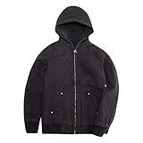 Levi's Boys' Big Hooded Jacket, Black Canvas, L