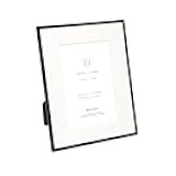 Isaac Jacobs 6x8 (Matted 4x6) Black Metal Picture Frame, Classic Metal Photo Frame Made For Tabletop & Hanging Display, Home and Office Décor, Photo Gallery and Wall Art (6x8 (Matted 4x6), Black)