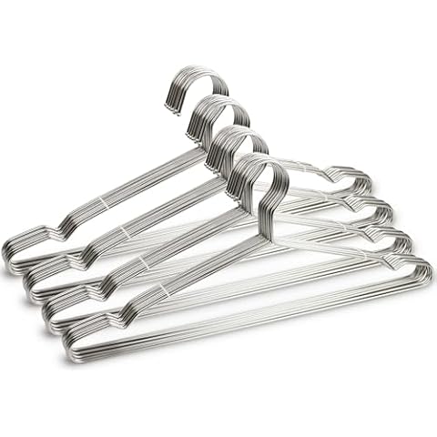40 Pack Clothes Hangers, Stainless Steel Strong Wire Hangers Space Saving Metal Hangers Coat Hangers Suit Hangers, Great for Daily Use -17.7 Inch, Silver Cover