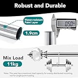 Deconovo Adjustable Curtain Poles 168-305cm with Brackets and Resin Finial, Extendable Splicing Silver Curtain Pole, Sturdy Net Curtain Rods for Windows - Image 4