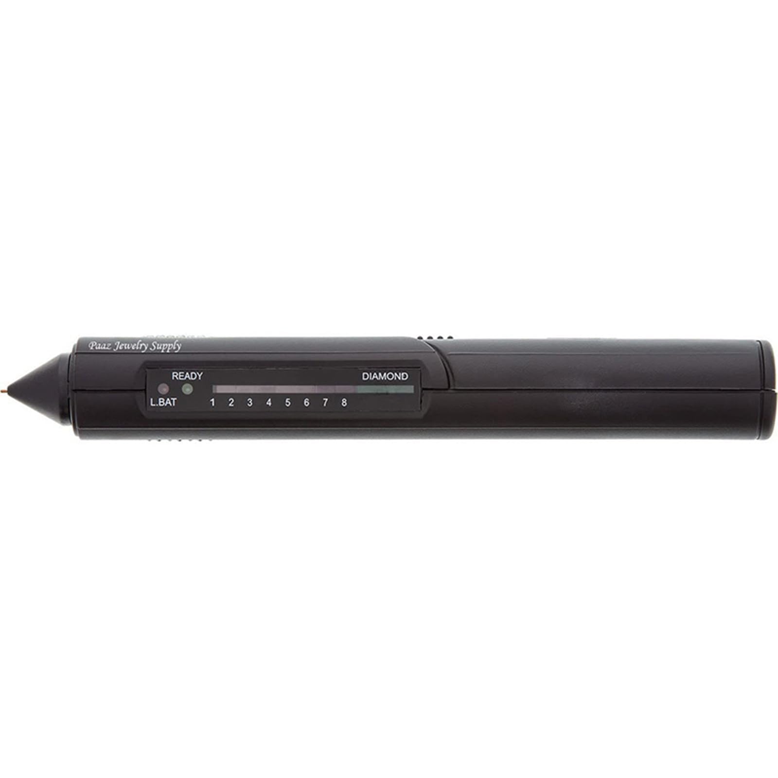 Bolígrafo probador de diamante portátil con sonda retráctil, punta de 0,6 mm, pantalla LED, alarma de metal, para principiantes y expertos