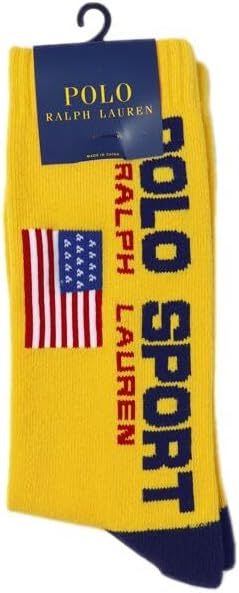 POLO RALPH LAUREN 1-Pack Classic Polo Sport Crew Sock - yellow