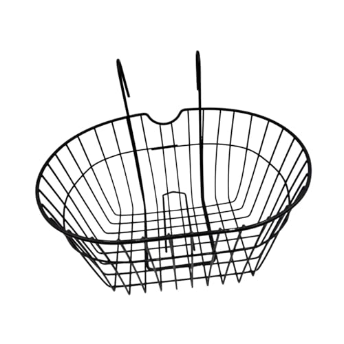 jojomis Iron Mesh Bike Basket Front Handlebar Organizer Rustproof Cycling Accessory Grocery Carrier 14.57x7.87x11.02 inch