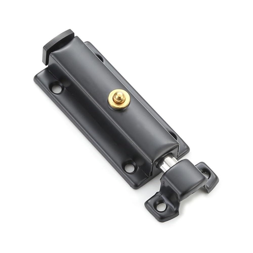 Palut Black 2Pcs 3 Inch Stainless Steel Bolt,Automatic Spring Latch,Sliding Lock(Black)