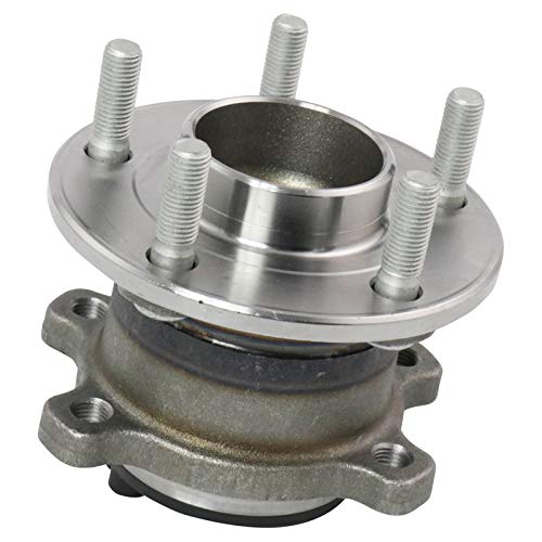 Image of TRQ Rear Driver and Passenger Side Wheel Bearing and Hub Assembly Set 2 Piece Compatible with 2014-2018 Ford Transit Connect
