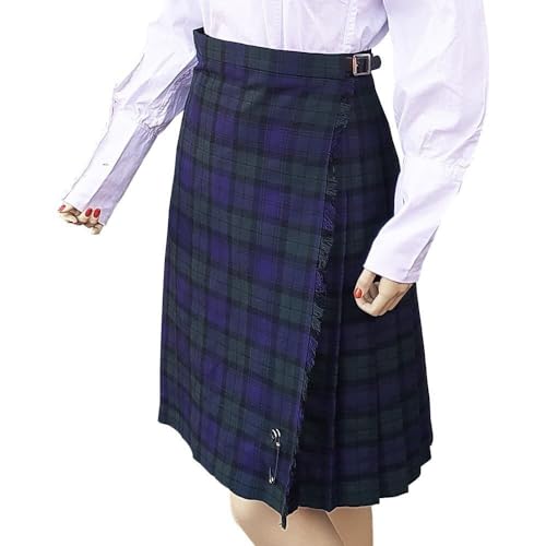 Kilt écossais femme en tissu tartan traditionnel pour sorties et bureaux