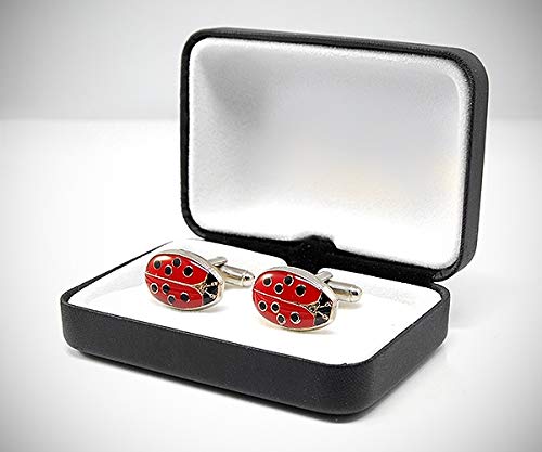 Gemelli camicia coccinella portafortuna - Made in Italy - Lady Bug Cufflinks