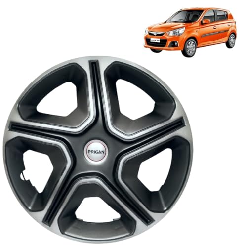 Image of PRIGAN Alto K10 Grey Silver Wheel Cover 13 inch for Alto K10 (Set of 4 Pcs) (Press Fitting) Model Name- Nexon Grey Silver 13