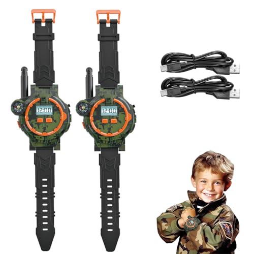 Reloj walkie talkie recargable USB para niños que adoran explorar al aire libre 7