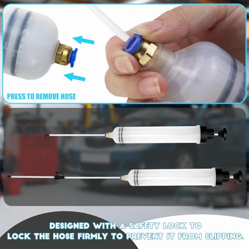 Ölabsaugspritze, 500ML Ölspritze Handpumpe, Ölpumpe Bremsölspritze, Ölabsaugpumpe, Absaugpumpe für Getriebeöl, Flüssigkeitswechselspritze, für Bremsflüssigkeit, Kühlflüssigkeit, Getriebeöle