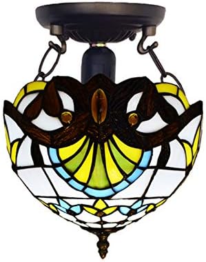 CASPERi New Tiffany Style Ceiling Lamp for Living Room Antique Style 10 inches Hand Crafted Lamp