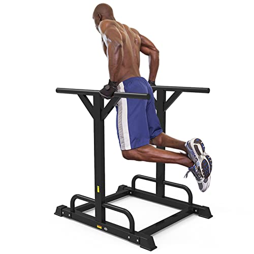 Hobekrk Strength Training Pull-Up Bars Dip Stands Dip Station Home Gym Slim Heavy Duty Dip Bars Pull Ups Chin Up Bar Parallel Arm Flexion And Extension Heavy Load Fitness,Black #TOP6