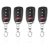 gsgfuis Telecommande Universelle Portail 433 Mhz, 4Pcs télécommande portail, Duplicateur de Porte de Garage Telecommande à 4 Boutons, Compatible avec Multiples Dispositifs