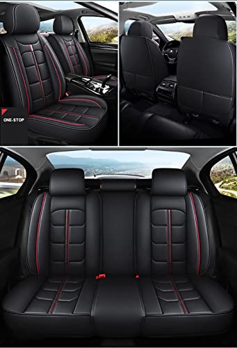 Housses de siège voiture noir rouge pour Suzuki Swift Ignis Sx4 | Set complet