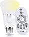 iThird Remote Control LED Light Bulbs Dimmable Color Temperature Adjustable 60 Watt Equivalent Lighting Bulb for Desk Lamp Table Lamp Beside Lamp Ceiling Pendant Lamp 8W E26