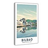 NKALFGH Bilbao - Lienzo decorativo de viaje, 50 x 75 cm