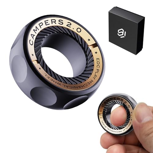Fidget Spinner for Stress Relief – DIY Magnetic Fidget Ring with Engaging Sounds, EDC Stainless Steel Toys for Adults & Teens, Perfect for Work, Study, Waiting, Gift and Stocking Stuffer