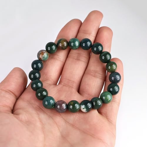 Image of Reiki Crystal Products Certified Natural Crystal Stone Round 10 mm Beads Bracelet for Men and Women | Reiki Charged Gemstone Jewellery Bracelet| Multiple Stone Variants Available