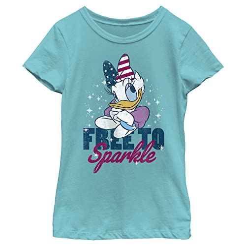 Disney Characters All American Girl's Solid Crew Tee