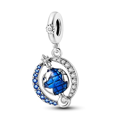 MULA Charms - Colgante de plata 925 para pulseras y collares europeos, Plata de ley