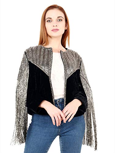 Silver Beaded Hand Embellished Jacket 