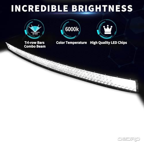 Image of OEDRO 42 Inch LED Light Bar Curved Tri-Row Light Pod Spot Flood Combo 540W